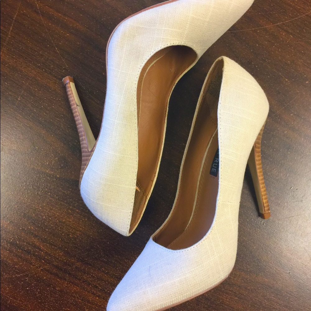 Izabella Rue linen heels size 7